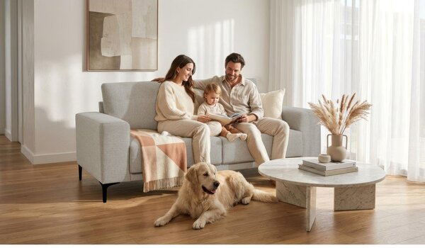 Szara sofa 164 cm Chile – Scandic