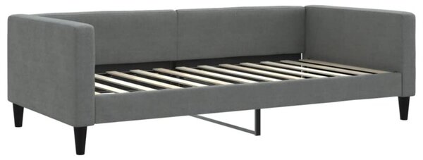 Sofa z funkcją spania, ciemnoszara, 100x200 cm, obita tkaniną