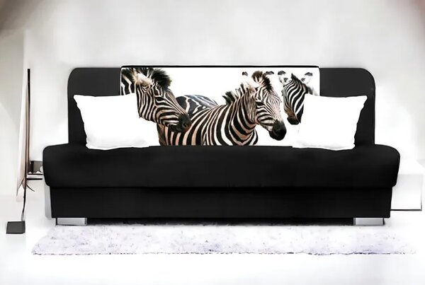 Czarno-biała wersalka z funkcją spania zebra G8-H16