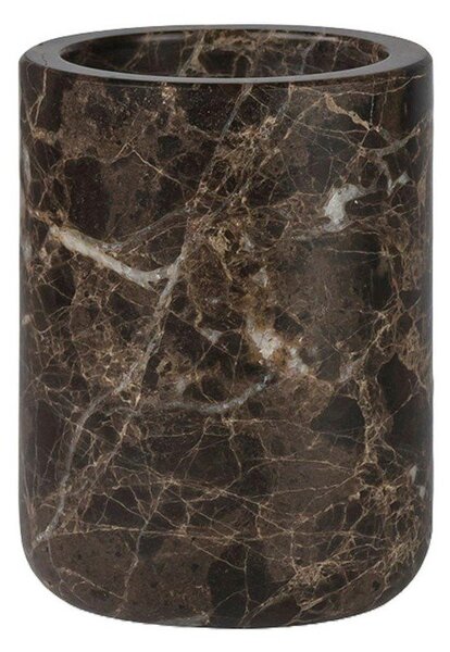 Brązowy marmurowy kubek na szczoteczki do zębów Marble – Mette Ditmer Denmark