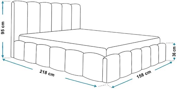 Tapicerowane łóżko z pikowanym zagłówkiem 140x200 Z5-T74