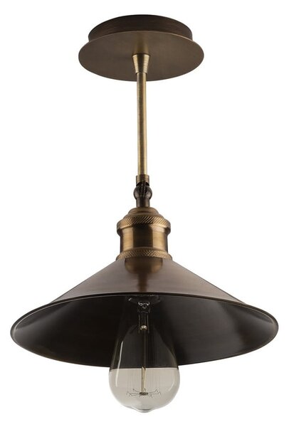 Lampa sufitowa w kolorze brązu z metalowym kloszem ø 24 cm Berceste – Opviq lights