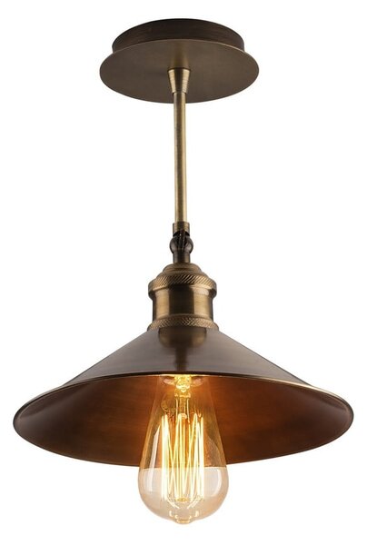Lampa sufitowa w kolorze brązu z metalowym kloszem ø 24 cm Berceste – Opviq lights