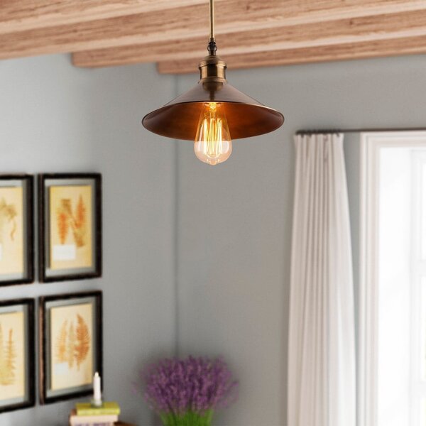 Lampa sufitowa w kolorze brązu z metalowym kloszem ø 24 cm Berceste – Opviq lights