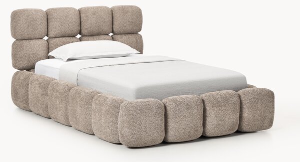 Łóżko tapicerowane Teddy-Bouclé Tayla