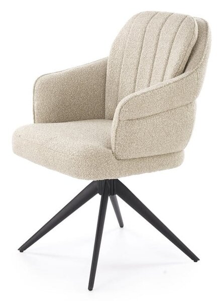 Beżowy fotel do jadalni loft | Umeblowana.com