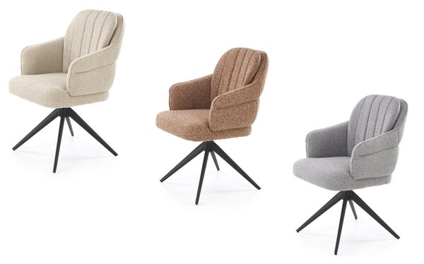 Beżowy fotel do jadalni loft | Umeblowana.com