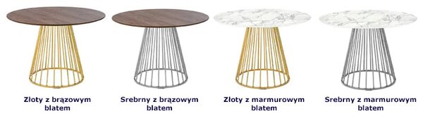 Marmurowy stolik do salonu glamour - Pawka