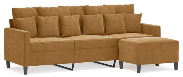 Sofa 3-osobowa z podnÃ³Å¼kiem, brÄ zowy, 180 cm, aksamit