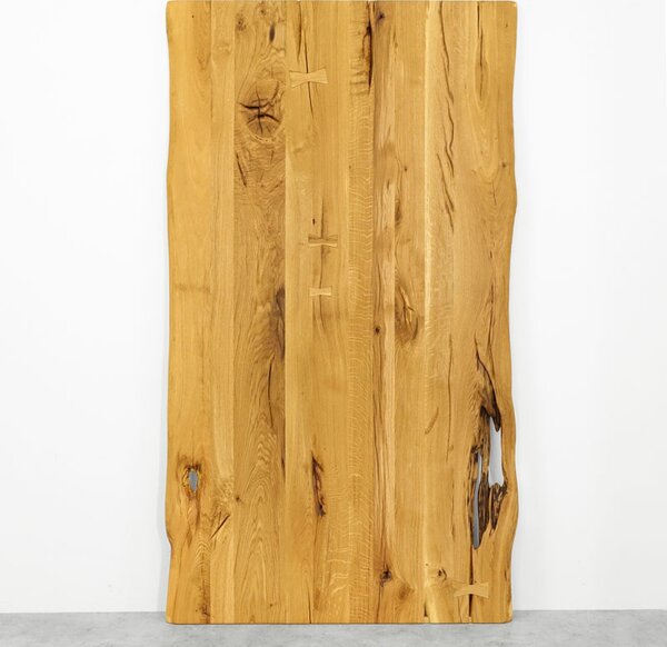 Drzwi przesuwne drewniane dębowe jednoskrzydłowe ONE BOARD RUSTIC olej naturalny