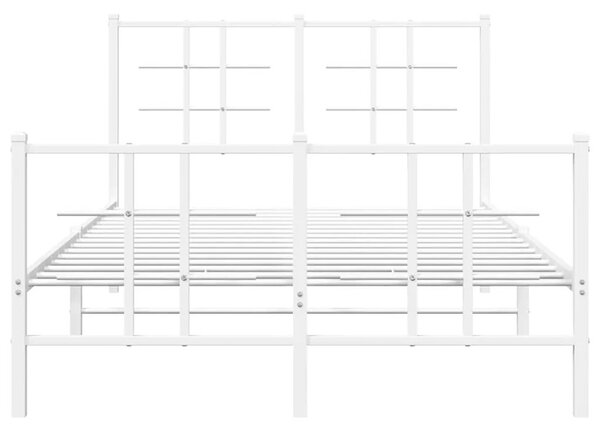 Białe industrialne łóżko metalowe 120x200 cm B8-F44