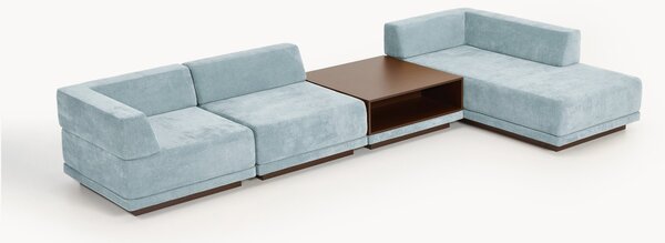 Narożna sofa modułowa ze stolikiem kawowym Colin (4-osobowa)