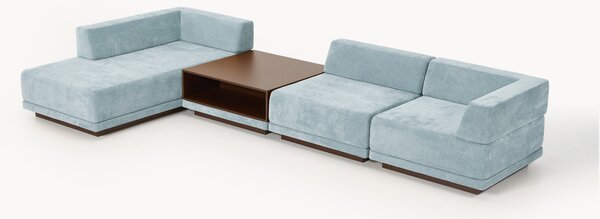Narożna sofa modułowa ze stolikiem kawowym Colin (4-osobowa)