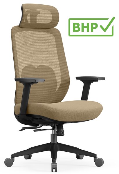 Ergonomiczny fotel biurowy z regulacjami Runo, zgodny z normą BHP