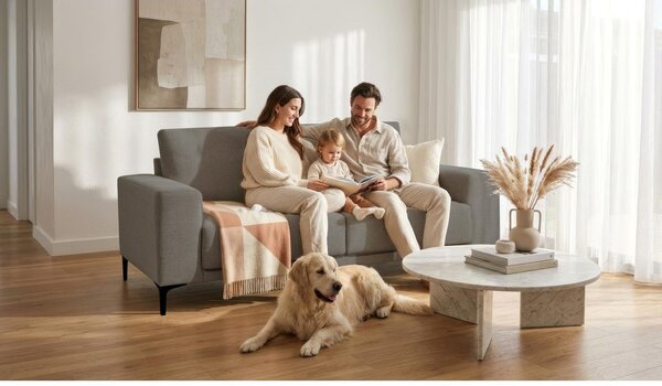 Szara sofa 164 cm Chile – Scandic