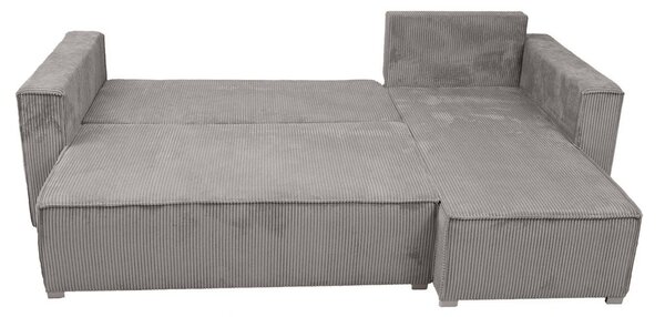 Rozkładana narożna sofa SMART COSARO jasno-szara, dwustronna + 2 poduszki GRATIS