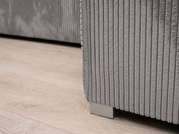 Rozkładana narożna sofa SMART COSARO jasno-szara, dwustronna + 2 poduszki GRATIS