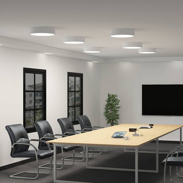 Lampa sufitowa LED Noabelle Arcchio, możliwość ściemniania, biały / opal, kuchnia, metal, nowoczesny