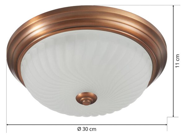 Steinhauer Lampa sufitowa CALLA, możliwość ściemniania, brązowy / mosiężny, salon / jadalnia, metal, antyczny