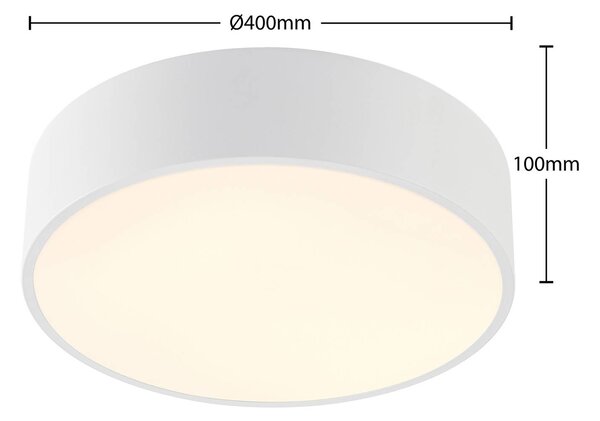 Lampa sufitowa LED Noabelle Arcchio, możliwość ściemniania, biały / opal, kuchnia, metal, nowoczesny
