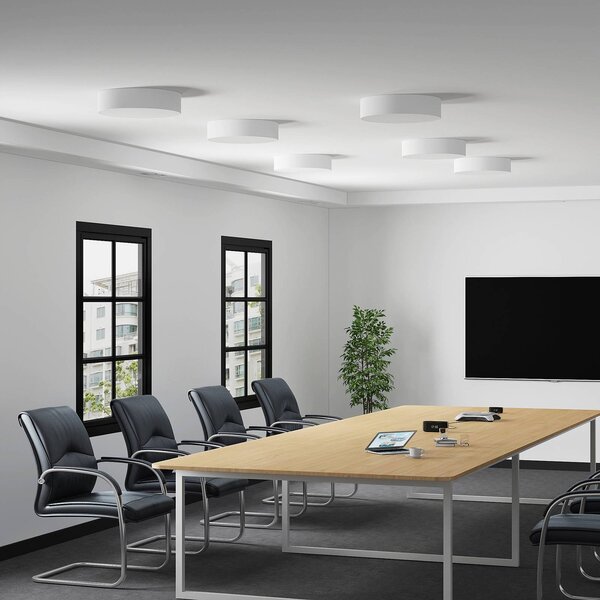 Lampa sufitowa LED Noabelle Arcchio, możliwość ściemniania, biały / opal, kuchnia, metal, nowoczesny