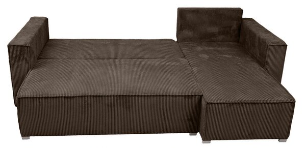 Rozkładana narożna sofa SMART COSARO ciemnobrązowa, dwustronna + 2 poduszki GRATIS