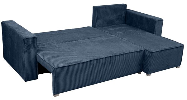 Rozkładana narożna sofa SMART COSARO granatowa, dwustronna + 2 poduszki GRATIS