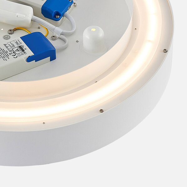 Lampa sufitowa LED Vanida Arcchio, możliwość ściemniania, biały / opal, kuchnia, aluminium, nowoczesny
