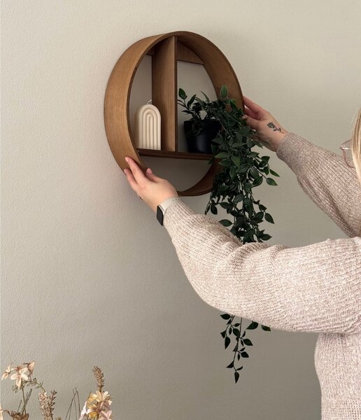 Dekoracyjna półka ścienna ACCENTS 37 cm - różne kolory Kolor: Ciemnobrązowy