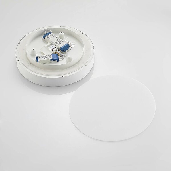 Lampa sufitowa LED Vanida Arcchio, możliwość ściemniania, biały / opal, kuchnia, aluminium, nowoczesny