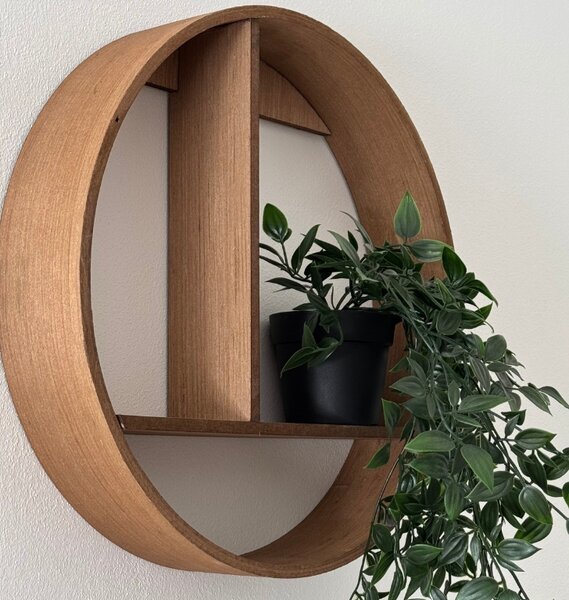 Dekoracyjna półka ścienna ACCENTS 37 cm - różne kolory Kolor: Ciemnobrązowy