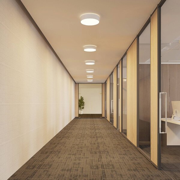 Lampa sufitowa LED Vanida Arcchio, możliwość ściemniania, biały / opal, kuchnia, aluminium, nowoczesny