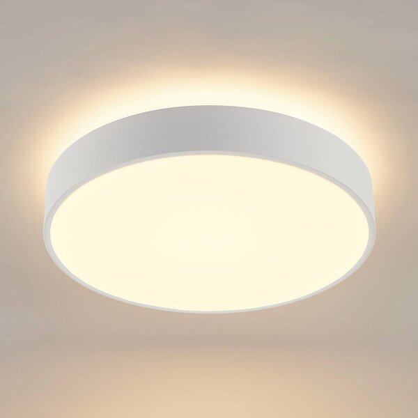 Lampa sufitowa LED Vanida Arcchio, możliwość ściemniania, biały / opal, kuchnia, aluminium, nowoczesny