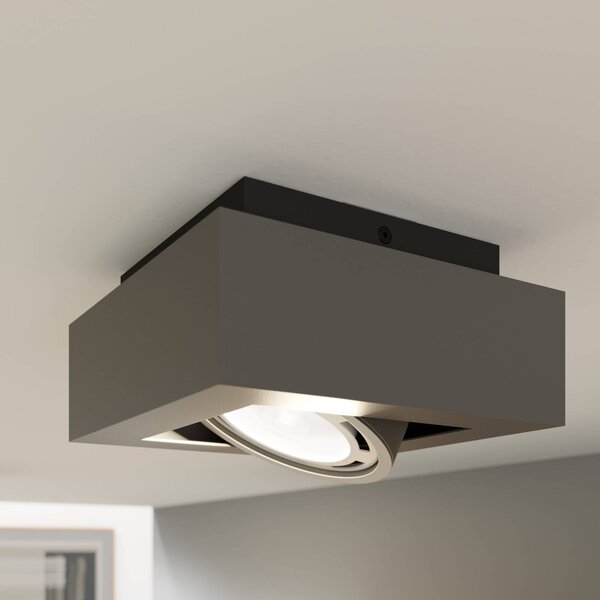 Lampa sufitowa Ronka Arcchio, możliwość ściemniania, czarny, salon / jadalnia, aluminium, nowoczesny