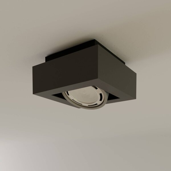 Lampa sufitowa Ronka Arcchio, możliwość ściemniania, czarny, salon / jadalnia, aluminium, nowoczesny