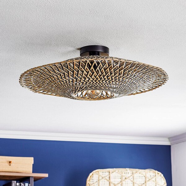 Good & Mojo Lampa sufitowa Bali, możliwość ściemniania, jasne drewno, salon / jadalnia, bambus, design