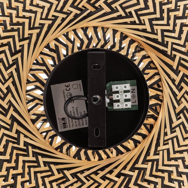 Good & Mojo Lampa sufitowa Bali, możliwość ściemniania, jasne drewno, salon / jadalnia, bambus, design
