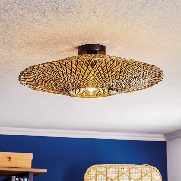 Good & Mojo Lampa sufitowa Bali, możliwość ściemniania, jasne drewno, salon / jadalnia, bambus, design