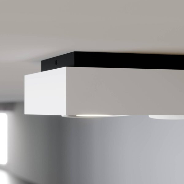Lampa sufitowa Ronka Arcchio, możliwość ściemniania, biały / opal, salon / jadalnia, aluminium, nowoczesny