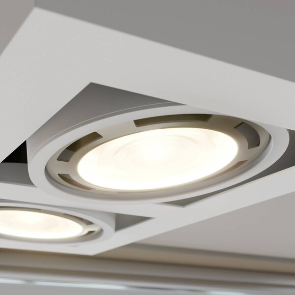 Lampa sufitowa Ronka Arcchio, możliwość ściemniania, biały / opal, salon / jadalnia, aluminium, nowoczesny