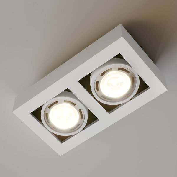 Lampa sufitowa Ronka Arcchio, możliwość ściemniania, biały / opal, salon / jadalnia, aluminium, nowoczesny