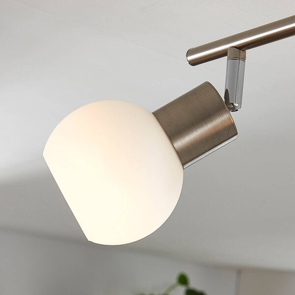 Lampa sufitowa Elaina Lindby, możliwość ściemniania, aluminiowy / szary / cynkowy, salon / jadalnia, metal, nowoczesny