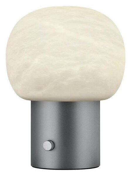 Blomus - Iris LED Lampa Stołowa Alabaster Gunmetal