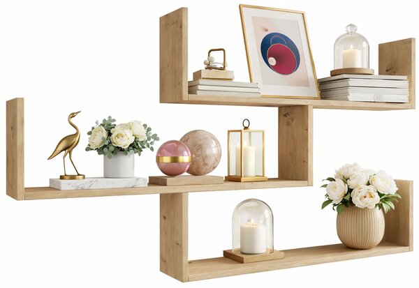 Wisząca Półka Na Książki Dąb Artisan 110X28X214 T9-W53