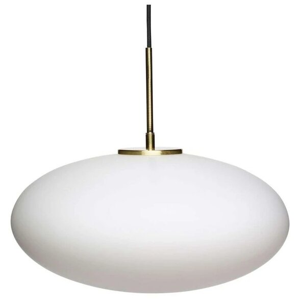 Hübsch - Lampa Wisząca Ellipse Opal/Brass