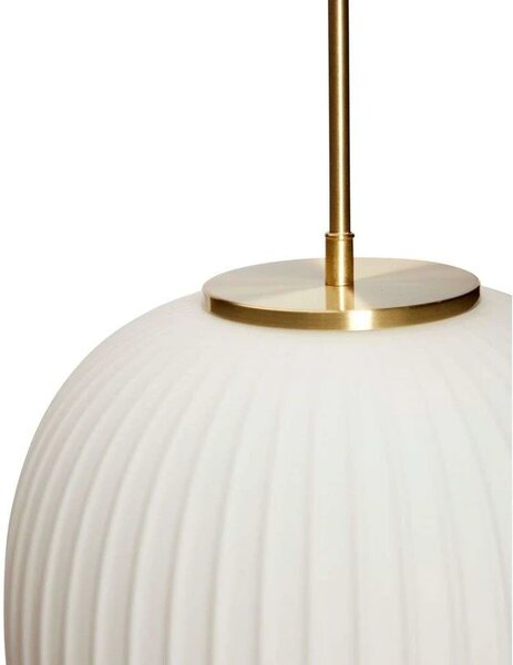 Hübsch - Serene Lampa Wisząca Ø42 Opal/Brass