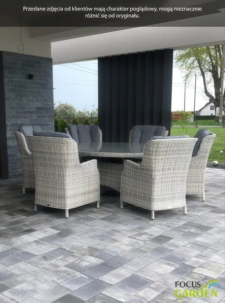 Meble z technorattanu RAVENA White Grey