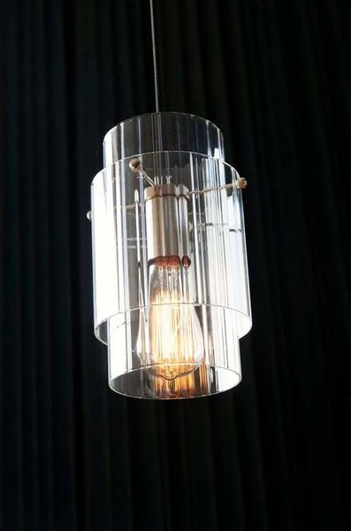 Hübsch - Ripple Lampa Wisząca Small Clear