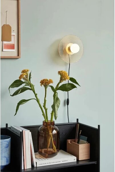 Hübsch - Halo Lampa Ścienna Amber/Brass