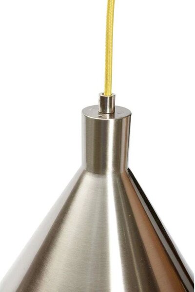 Hübsch - Lampa Wisząca Ø40 Nickel/Yellow